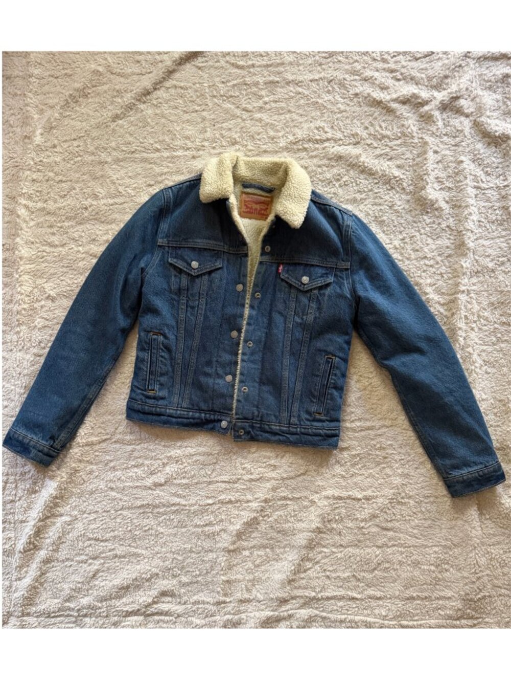 Levi’s Sherpa Lined Denim Trucker Jacket Medium Wash